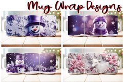 100 Christmas Mug Wrap Bundle, 3D Snowman Sublimation PNG Product Image 5