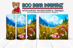 Mountain View Wildflowers Sublimation tumbler design Product Image 1