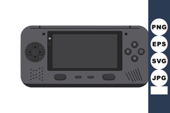 Handheld Video Game Console Portable Gaming Device Vector Il Product Image 1