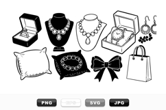 Hand Drawn Jewelry SVG Clipart Bundle For Crafts Product Image 1