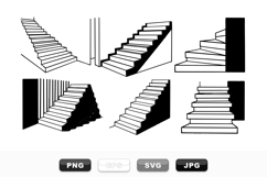 Architectural Staircase Vector Set for Design Projects Product Image 1