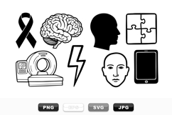 Neurology Medical Icon Vector Set For Health Designs Product Image 1
