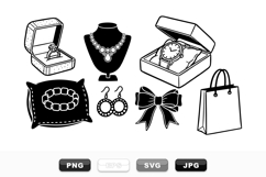Elegant Jewelry Clipart Bundle for Wedding and Gifts Product Image 1