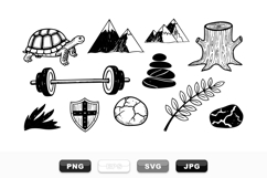 Hand Drawn Nature Elements Clipart Bundle Product Image 1