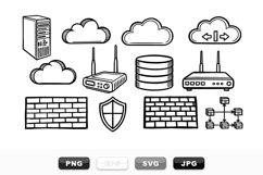 Network Security Icon Collection for Digital Designs Product Image 1