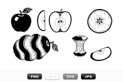 Hand Drawn Vintage Apple Illustration SVG Set Product Image 1