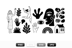 Minimalist Boho Abstract Clipart Set For Crafts Product Image 1