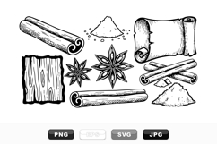 Hand Drawn Vintage Spice Clipart Set For Culinary Designs Product Image 1