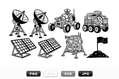 Hand Drawn Space Exploration Vector Clipart Bundle Product Image 1