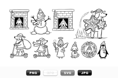 Winter Dogs Holiday Svg Clipart Bundle For Crafts Product Image 1