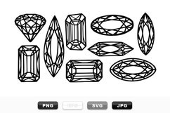 Geometric Gemstones Vector Clipart Bundle for Crafts Product Image 1