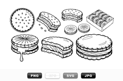 Hand Drawn Cookie Illustration Clipart Bundle Product Image 1