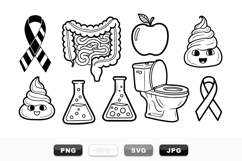 Kawaii Toilet And Poop Vector Clipart Bundle Product Image 1