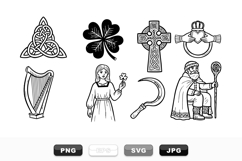 Hand Drawn Celtic SVG Clipart Bundle For Crafts Product Image 1