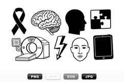 Medical Neurology Vector Icon Set for Healthcare Product Image 1
