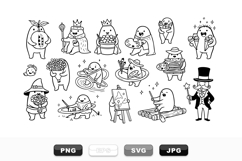 Hand Drawn Cute Character Doodle Clipart Bundle Product Image 1