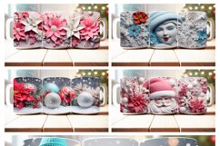 100 Christmas Mug Wrap Bundle, 3D Snowman Sublimation PNG Product Image 6