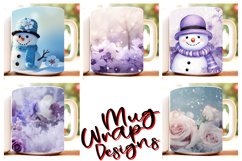 100 Christmas Mug Wrap Bundle, Snowman Sublimation, Santa Product Image 7