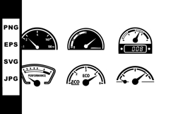 Vehicle Speedometer and Performance Gauge Vector Illustratio Product Image 1