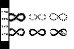 Infinity Symbols Collection Vector Set with Various Styles a Product Image 1