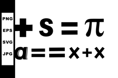 Mathematical symbols and equations vector illustration for e Product Image 1