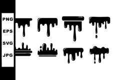 Black paint drip vector set with various shapes and sizes fo Product Image 1