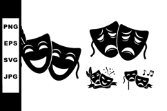 Theater masks comedy and tragedy design vector illustration Product Image 1