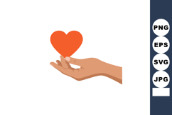 Hand holding red heart symbol for love care compassion and s Product Image 1