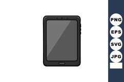 Tablet device with black frame and blank screen digital tech Product Image 1