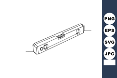 Spirit level tool vector line art design for precise horizon Product Image 1