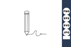 Pencil drawing continuous line art minimalistic design with Product Image 1