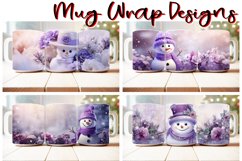 100 Christmas Mug Wrap Bundle, Snowman Sublimation, Santa Product Image 8