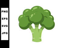 Broccoli vegetable fresh green healthy food illustration vec Product Image 1