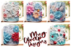 100 Christmas Mug Wrap Bundle, 3D Snowman Sublimation PNG Product Image 10