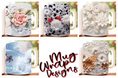 100 Christmas Mug Wrap Bundle, Snowman Sublimation, Santa Product Image 10