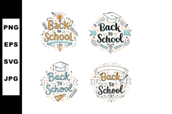 Back to School Educational Vector Designs with Graduation Ca Product Image 1