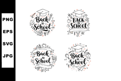 Back to School Education Theme Vector Illustrations with Gra Product Image 1