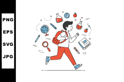 Student learning education concept with school supplies and Product Image 1