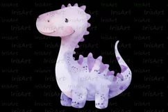 Watercolor Dinosaur Sublimation PNG - Cute Baby Dino Clipart Product Image 5