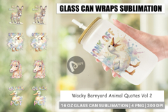 Wacky Barnyard Animals Glass Can Product Image 1