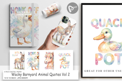 Wacky Barnyard Animals Digital Paper Product Image 1