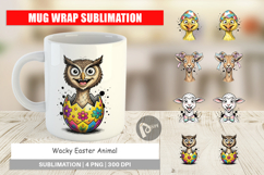 Wacky Easter Animal Mug Wrap Product Image 1