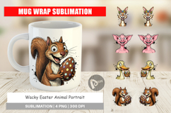 Wacky Easter Animal Mug Wrap Product Image 1
