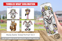 Wacky Easter Animal Portrait Tumbler Product Image 1