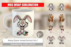 Wacky Easter Animal Portrait Mug Wrap Product Image 1