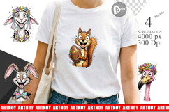 Wacky Easter Animal Sublimation Product Image 1