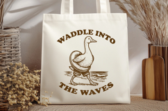 Waddle Into the Waves SVG Funny Goose Float Summer Design Product Image 3