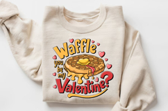 Waffle You Be My Valentine Sublimation PNG Design Product Image 1
