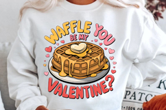 Waffle You Be My Valentine Sublimation PNG Design Product Image 2