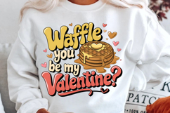 Waffle You Be My Valentine Sublimation PNG Design Product Image 1